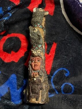 🖤Vintage 90s Indigenous Totem Pole Art Statue🖤
